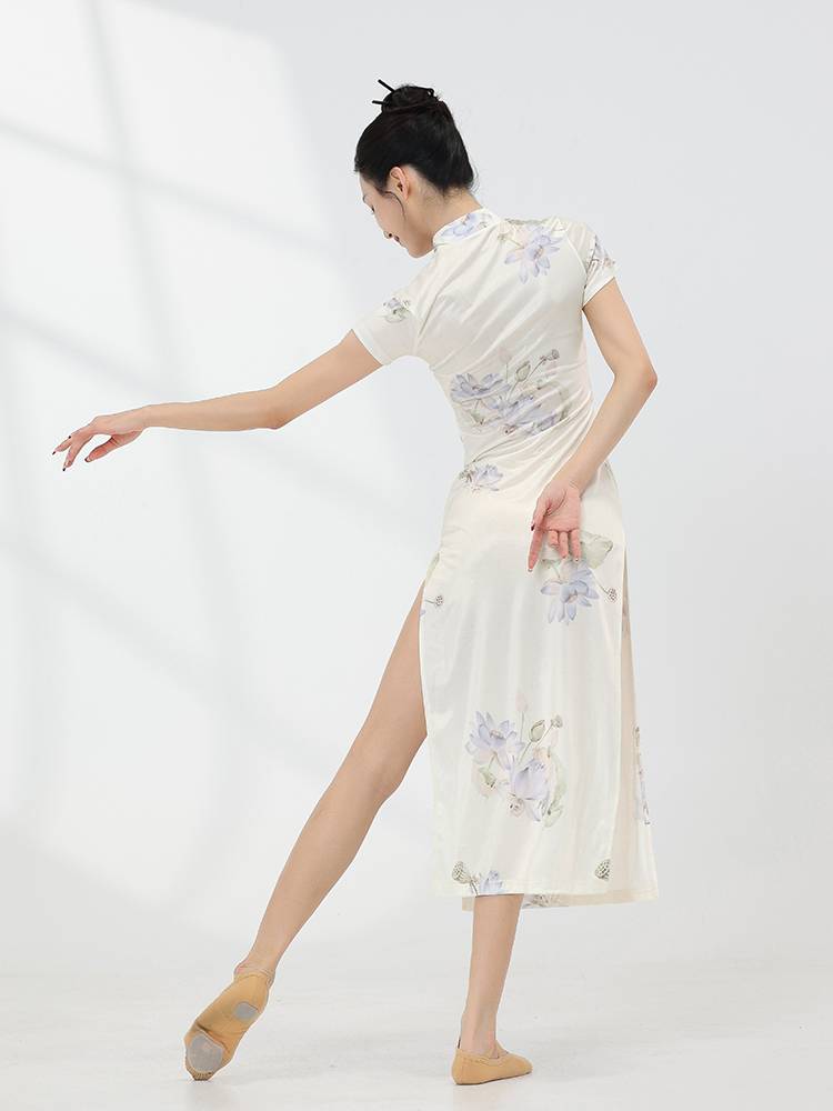 Xuan Palace Classical Dance Clothing Moisturizing Cheongsam Printing Dancing Dedicated Performance Service Performance Service Chinese Wind Practice Service