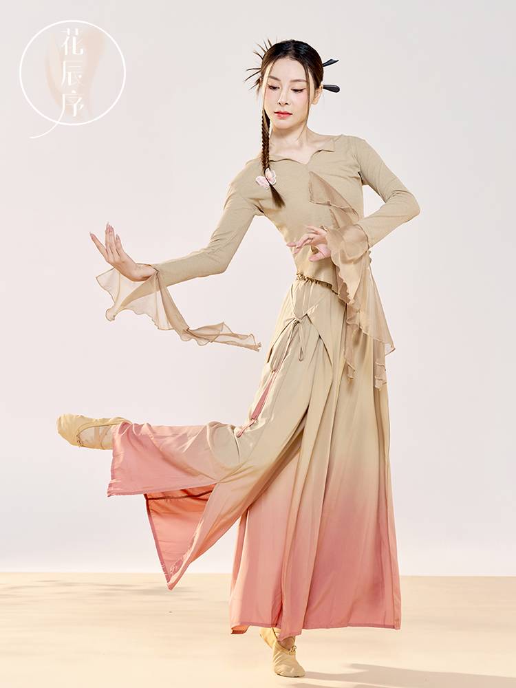 Flower Classic Dance Classical Dance Flower Charm Fun Gong Female Chinese Dance Performance Dance Set Gradient Dance Pants