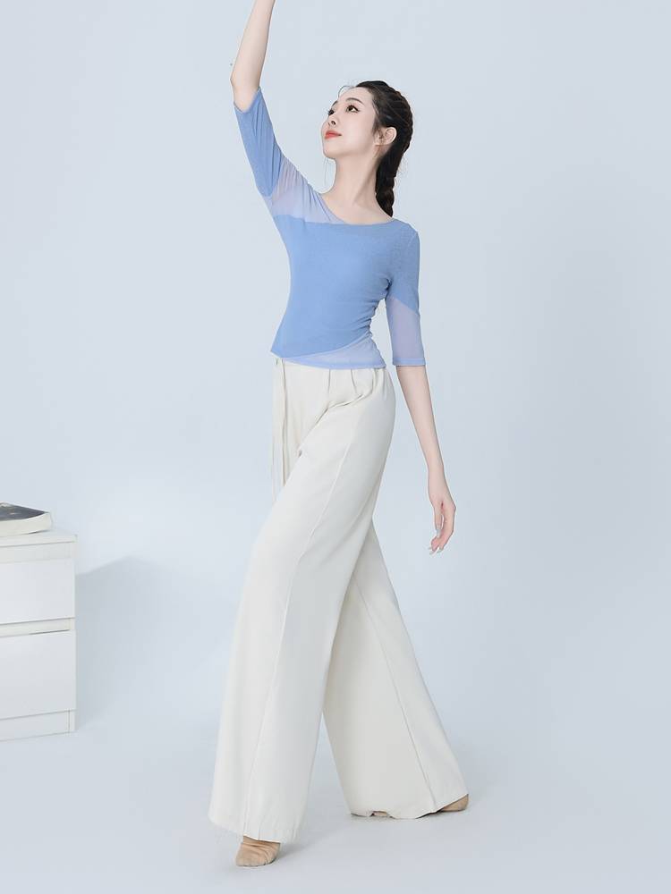 2024 Summer Modern Dance adult dance service short -sleeved shirt Practice the self -cultivation Chinese classical national dance service girl