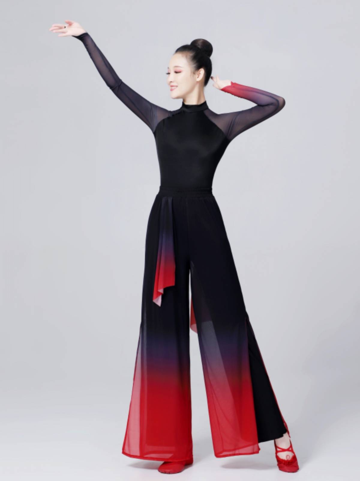 Classical dance clothing women's body rhyme training clothes Chinese dance ethnic art test clothing elegant seedlings dance performance service