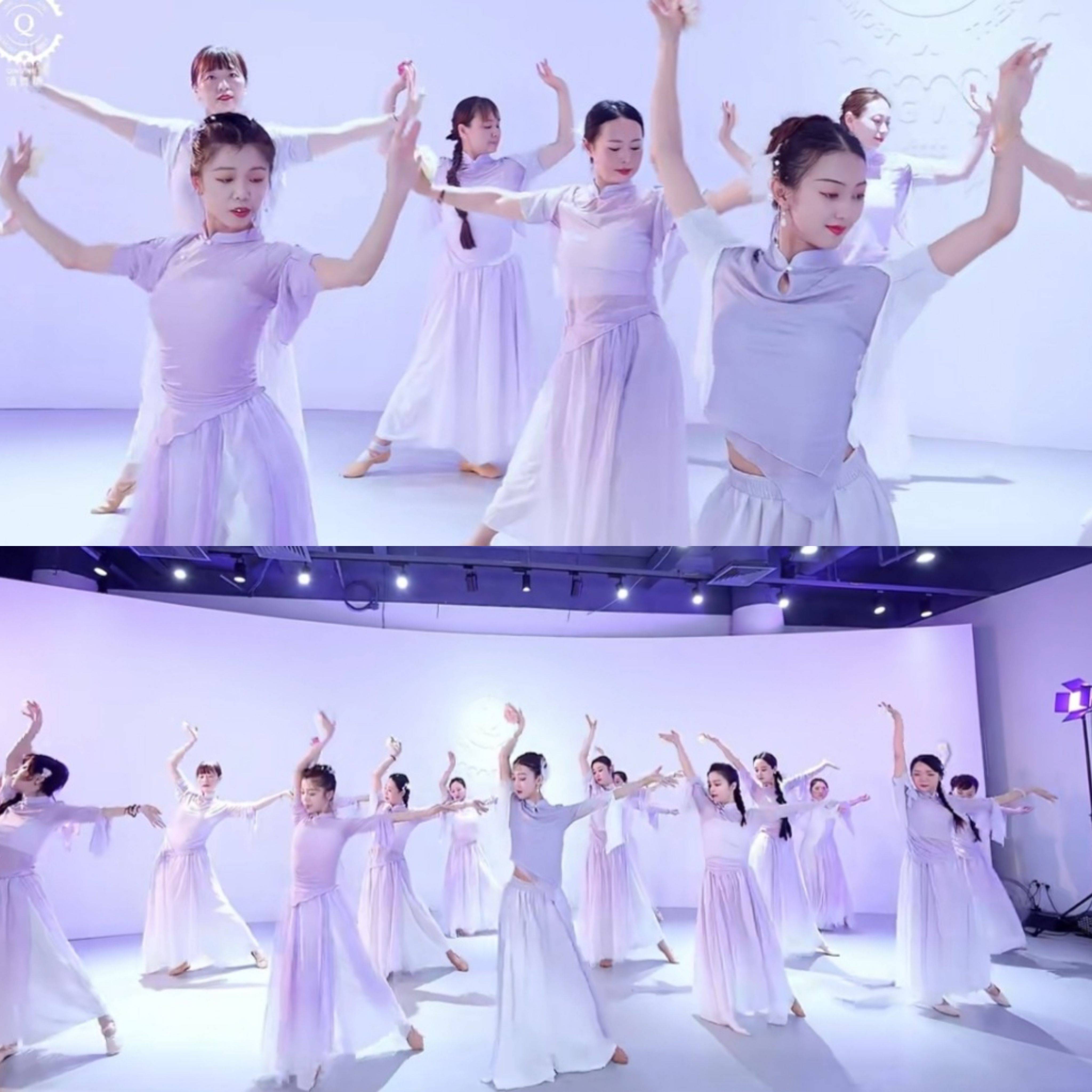 Acacia into the classical dance clothing, large size elegant three -piece set, Yujun book performance, practice service clothes, rhyme gauze first