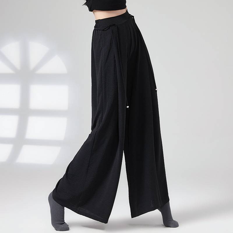 Classical dance exercise girl pants wide -leg pants elegant Chinese dance clothing modern dance straight trousers