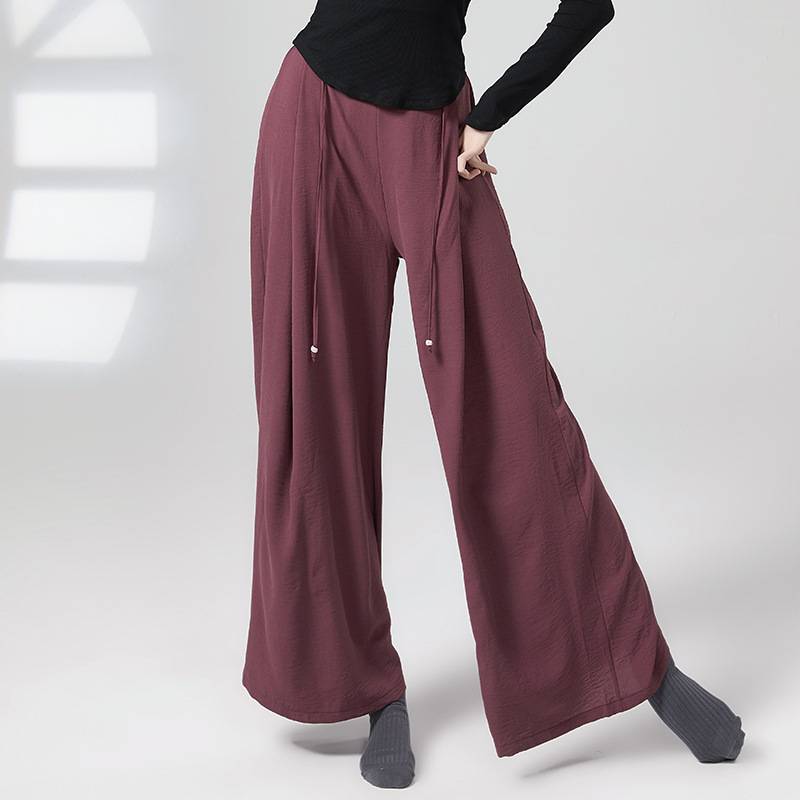 Classical dance exercise girl pants wide -leg pants elegant Chinese dance clothing modern dance straight trousers
