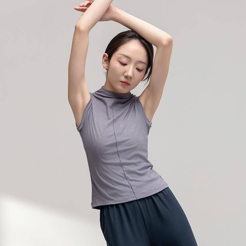Dance practice uniforms sleeveless top dance service adult female modern dance high -necked classical dance -shaped dress