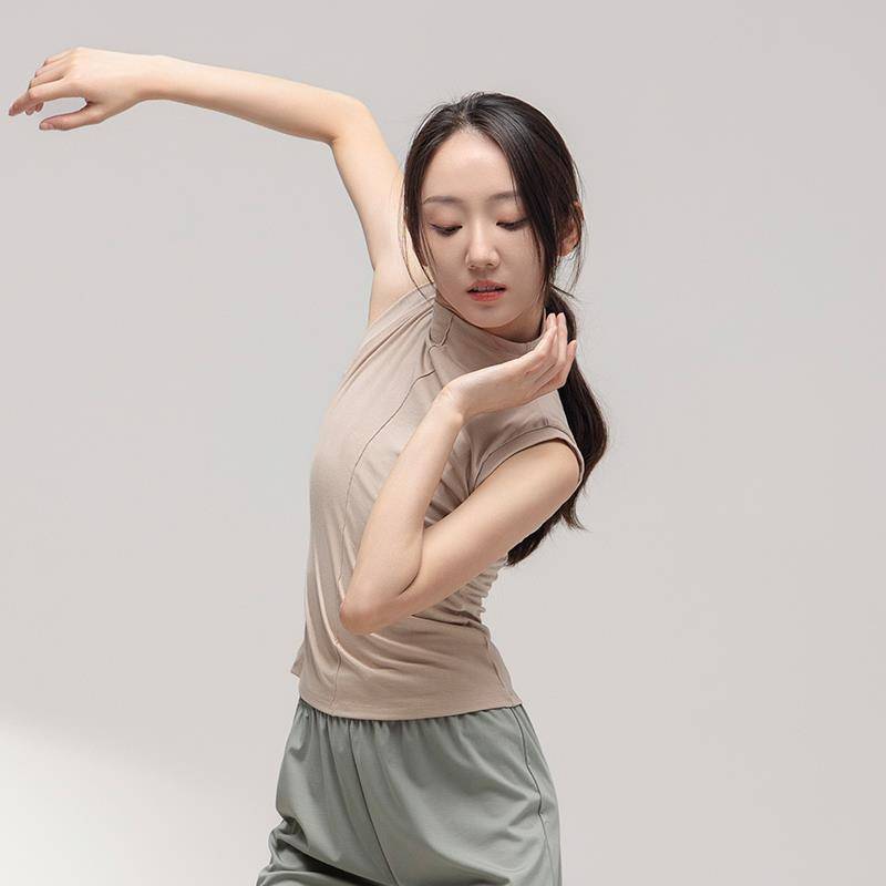 Dance practice uniforms sleeveless top dance service adult female modern dance high -necked classical dance -shaped dress