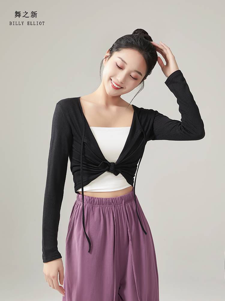 Dance top Women's new modern dance clothing women's blouse outer sleeve training classical dance exercise skills autumn and winter