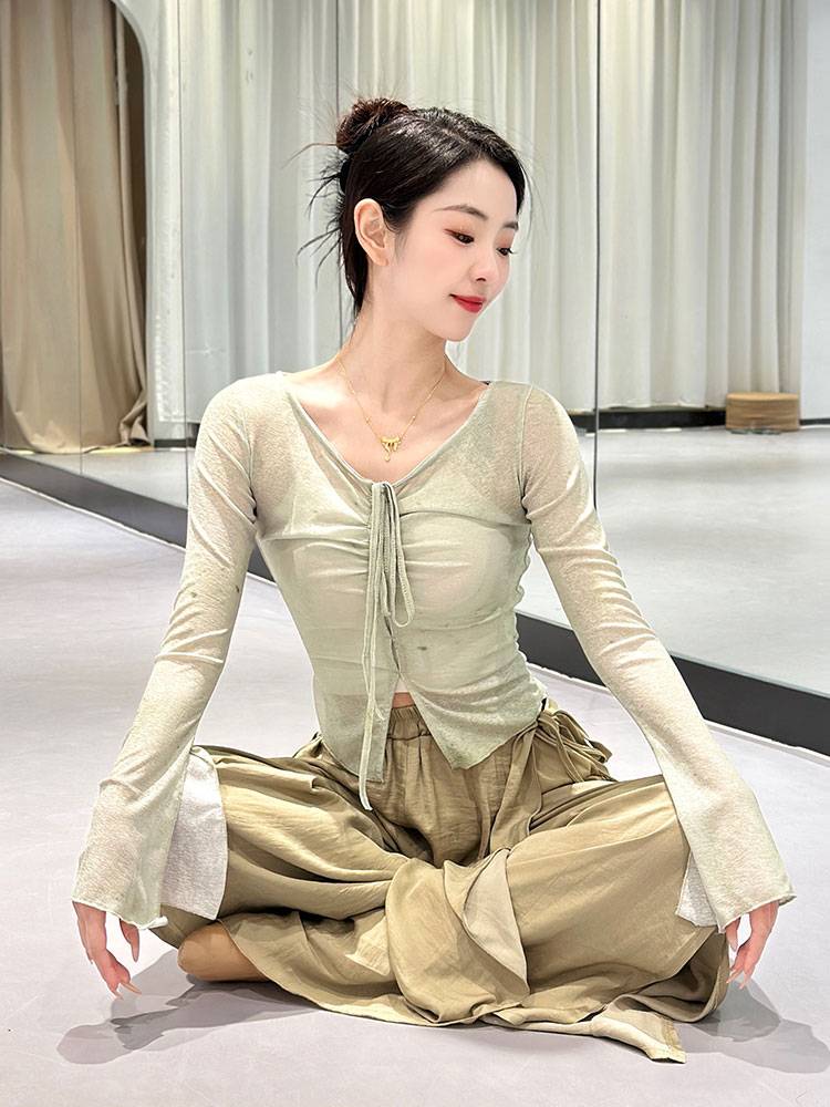Classical dance gauze top female elegant temperament art test dance training service adult Chinese dance teacher base training suit