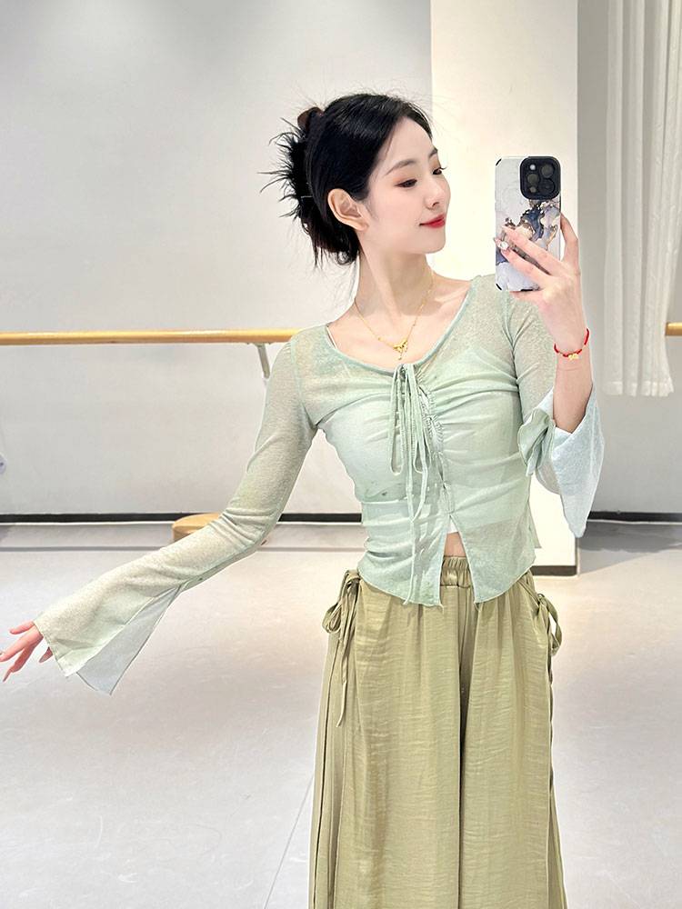 Classical dance gauze top female elegant temperament art test dance training service adult Chinese dance teacher base training suit