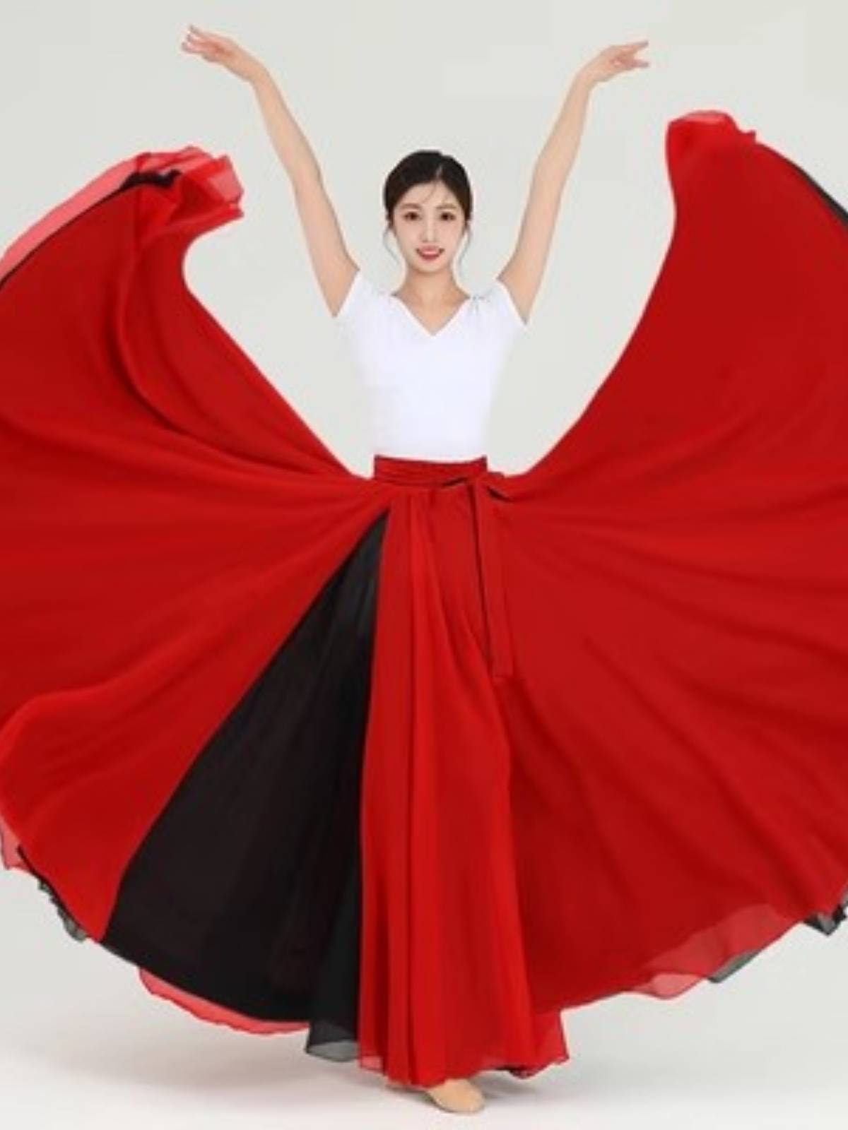 720 degrees on both sides of dance long skirt classical dance Chinese style half -body gauze dance skirt performance performance big skirt