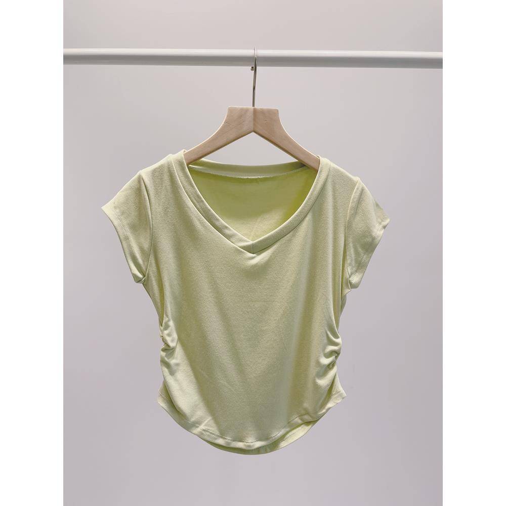 V -neck repair dance service short -sleeved classical dance modern dance Chinese dance exercise artistic service