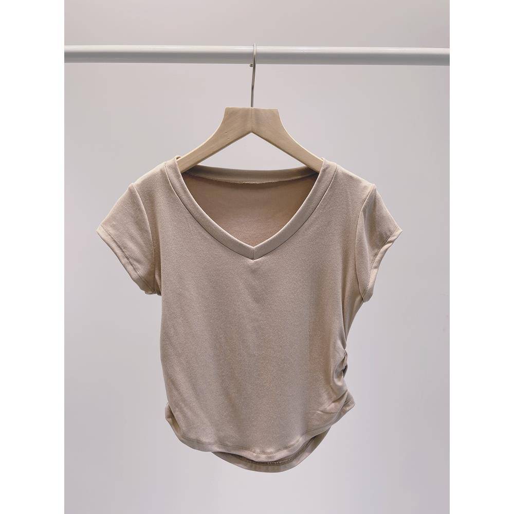 V -neck repair dance service short -sleeved classical dance modern dance Chinese dance exercise artistic service