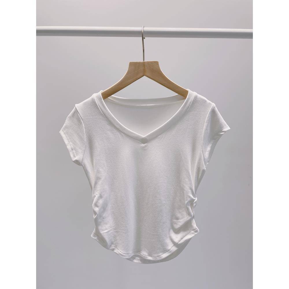 V -neck repair dance service short -sleeved classical dance modern dance Chinese dance exercise artistic service