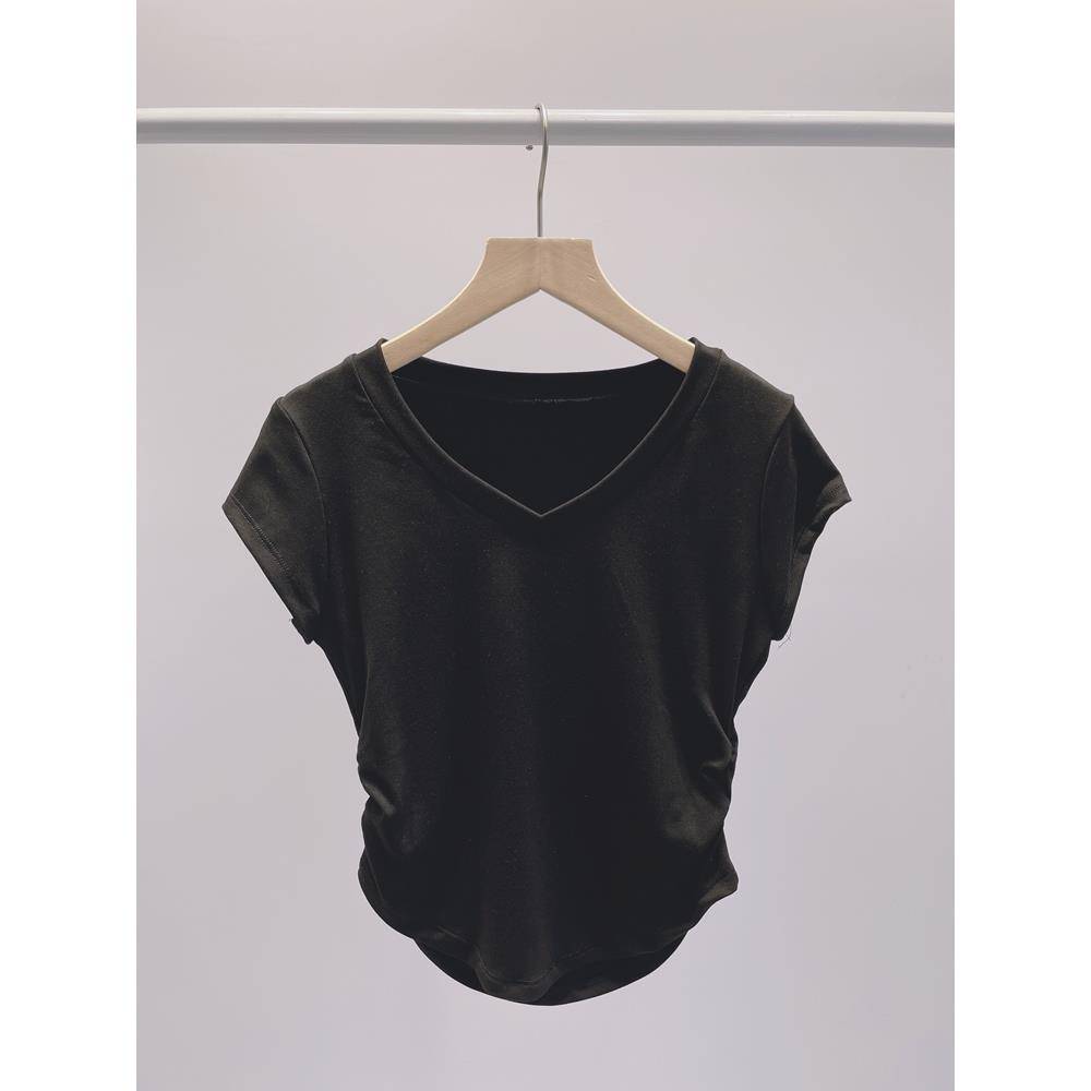 V -neck repair dance service short -sleeved classical dance modern dance Chinese dance exercise artistic service