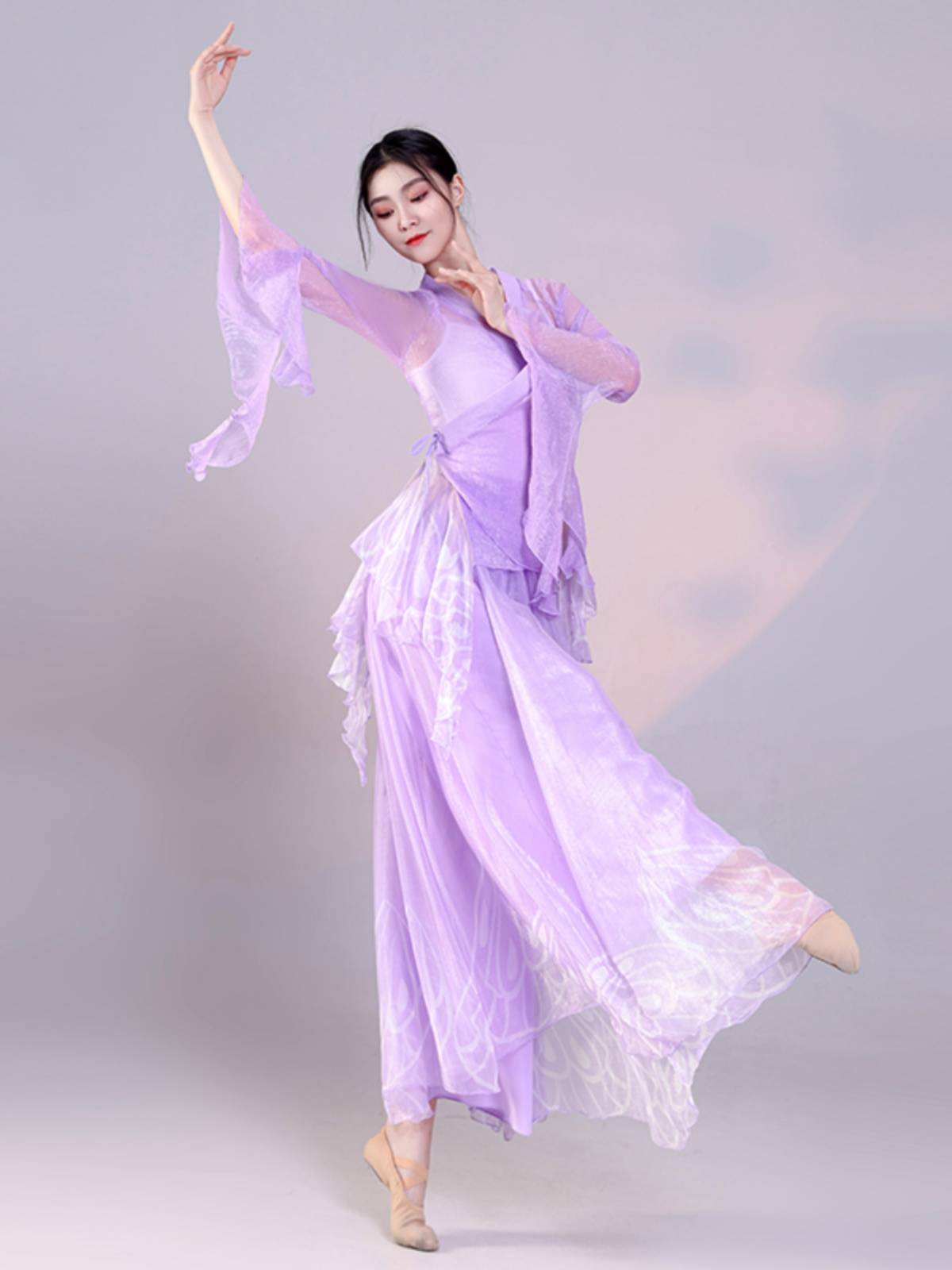 The new classical dance yarn clothing female fairy, elegant Chinese style dance clothes, practice clothes, show skirt trousers