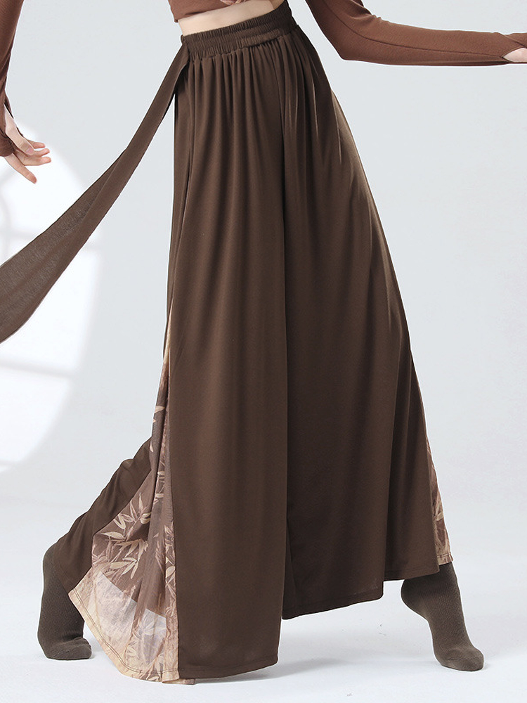 Chinese style dance pants Modern classical dance service female elegant body rhyme ink and ink loose dancing performance skirt pants