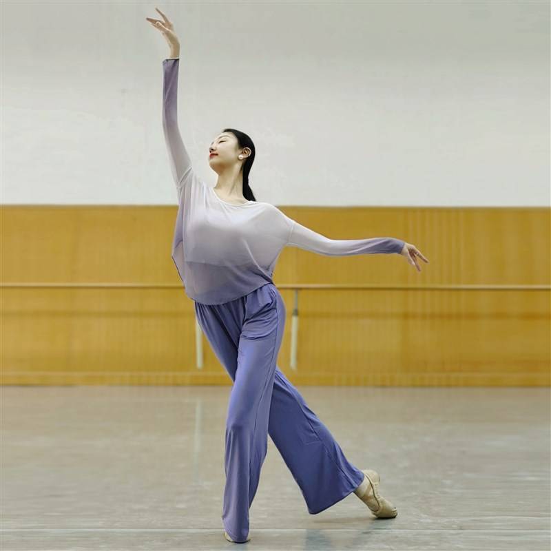 Classical dance gauze D performance service women's elegant blouse loose body rhyme Chinese dance service professional dance practice service