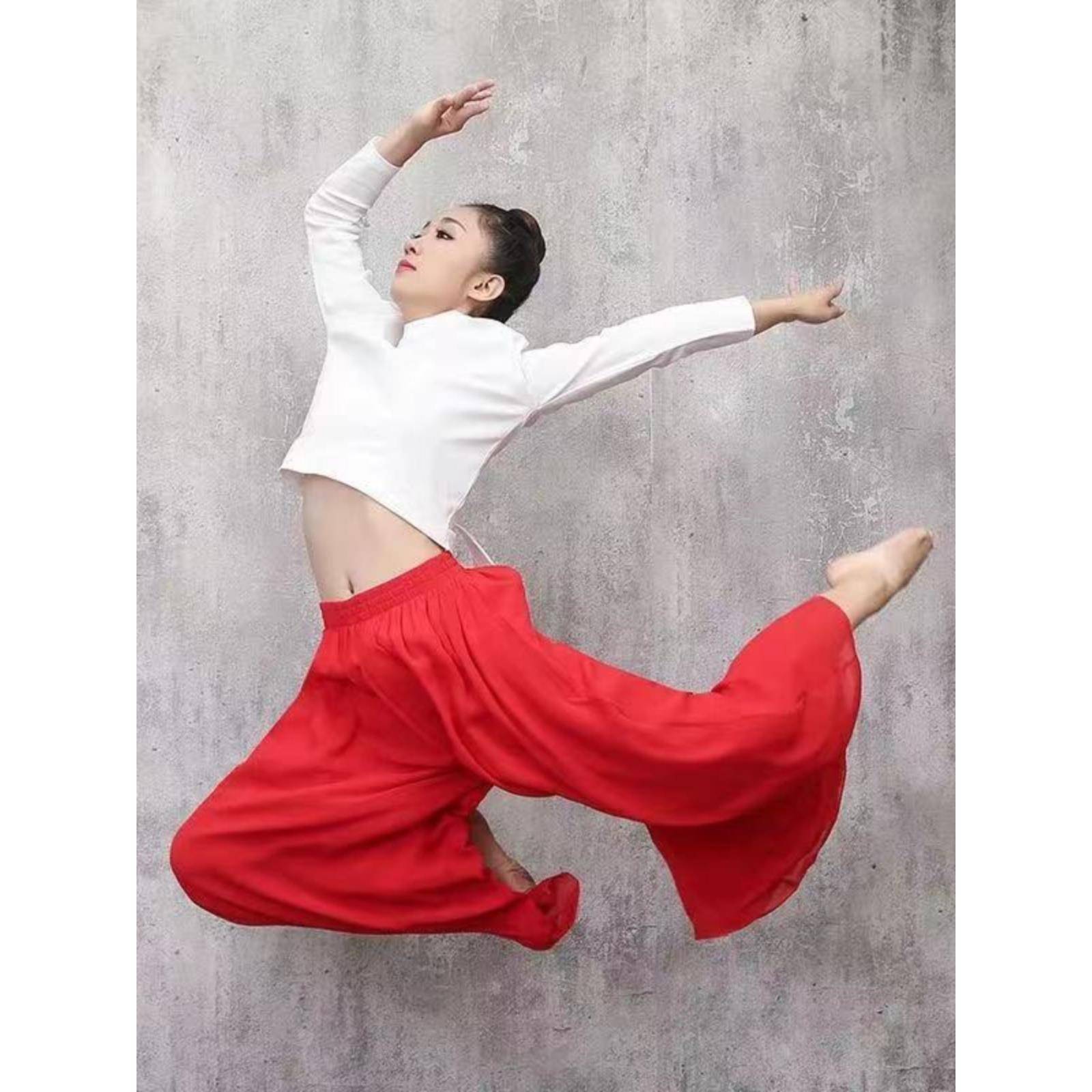 Gauze Pants Classical Dance White Dance Dance Skirt Pants Dancing Pants Ferry Ferry Female Women's wide -leg Pants 2023 new models