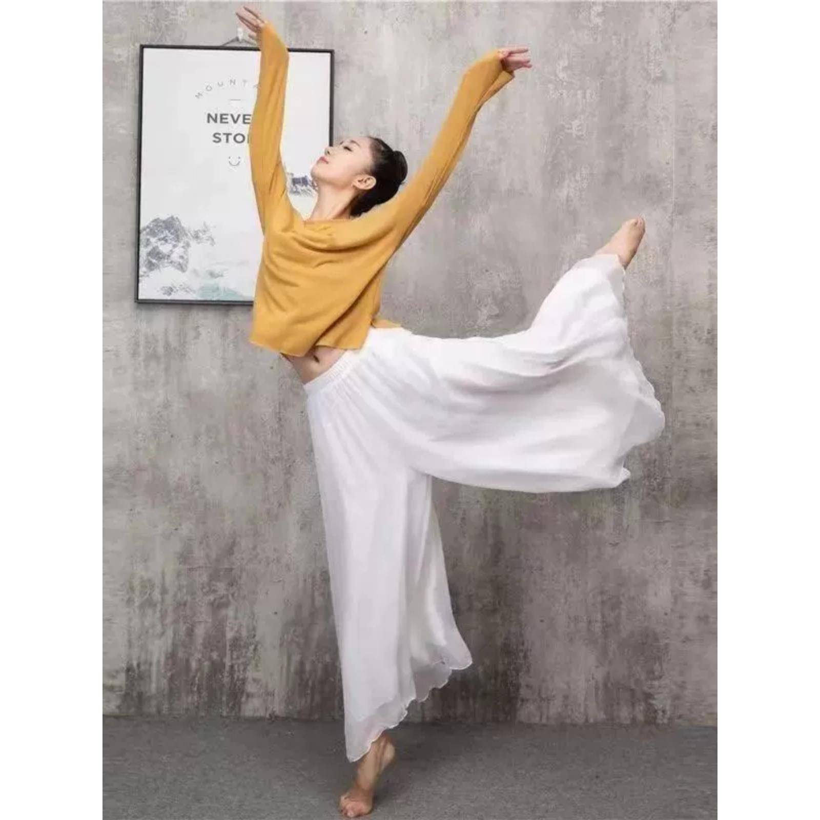 Gauze Pants Classical Dance White Dance Dance Skirt Pants Dancing Pants Ferry Ferry Female Women's wide -leg Pants 2023 new models