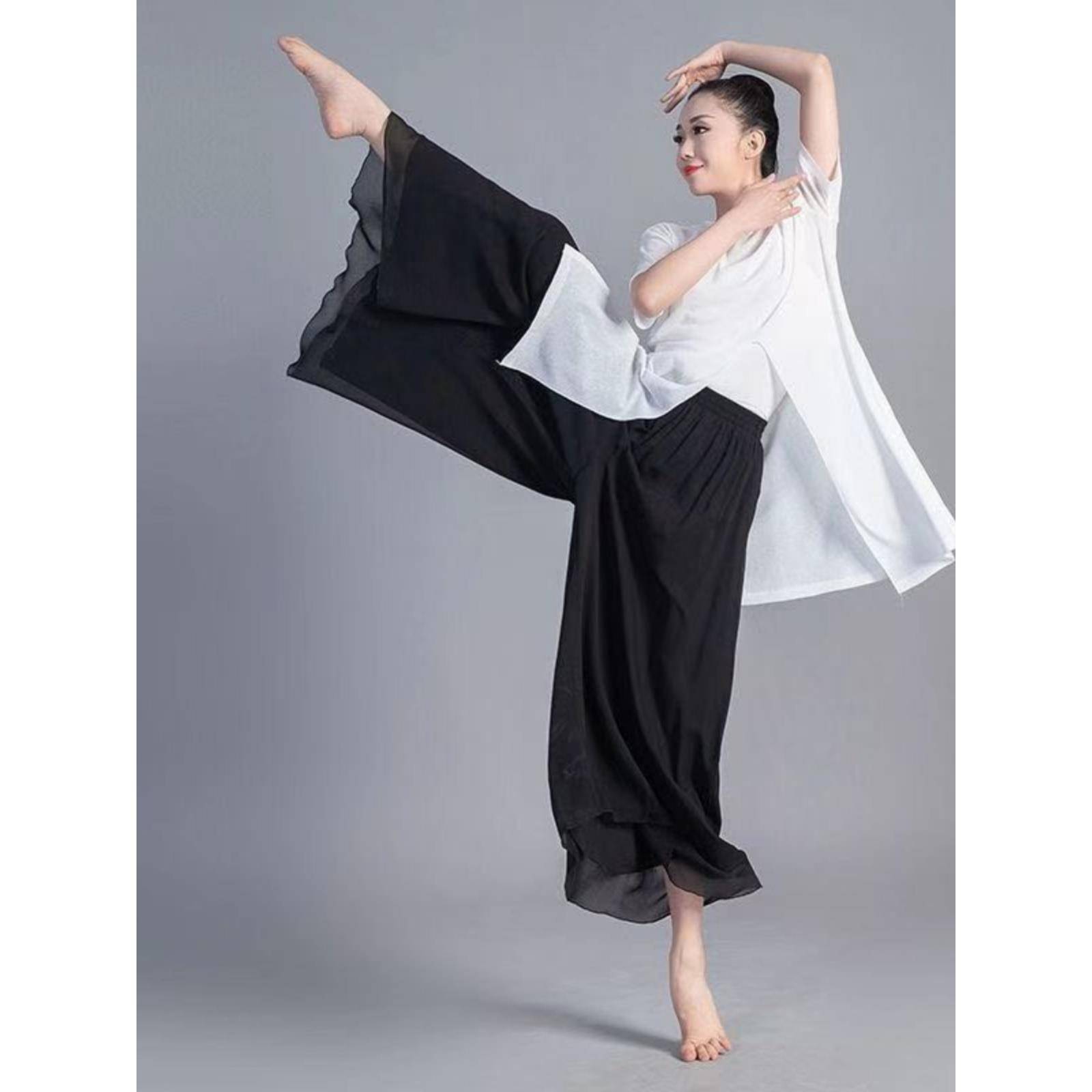 Gauze Pants Classical Dance White Dance Dance Skirt Pants Dancing Pants Ferry Ferry Female Women's wide -leg Pants 2023 new models