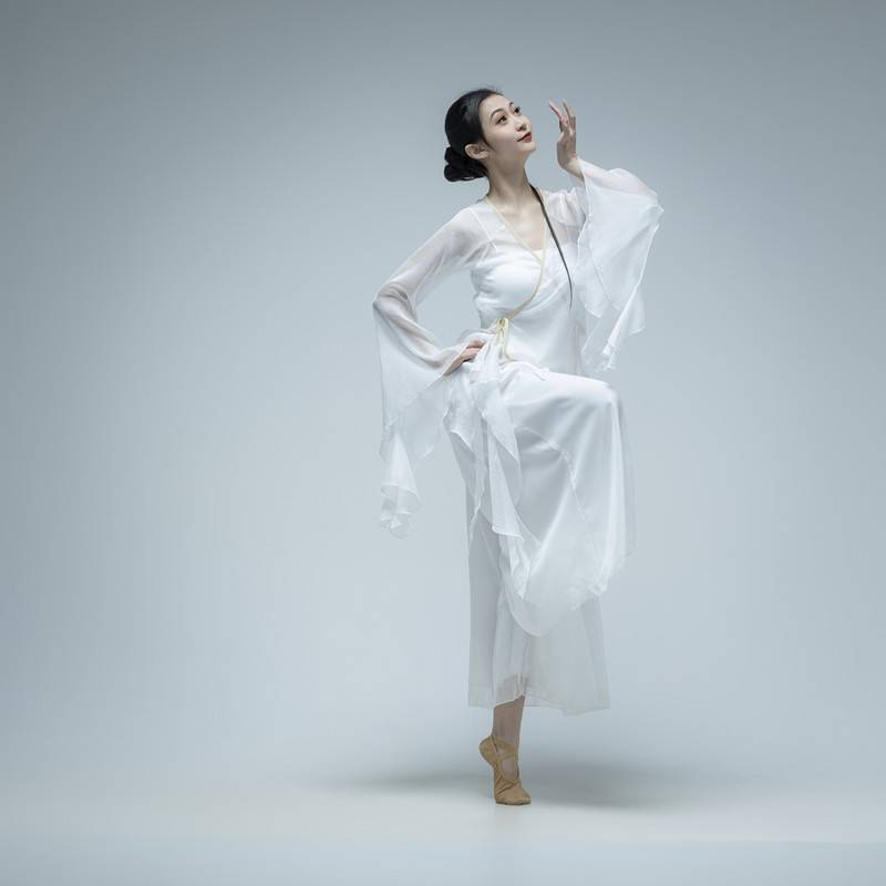 Classical dance service female elegant practice service art test shows the Chinese dance body rhyme dance gauze fairy fairy