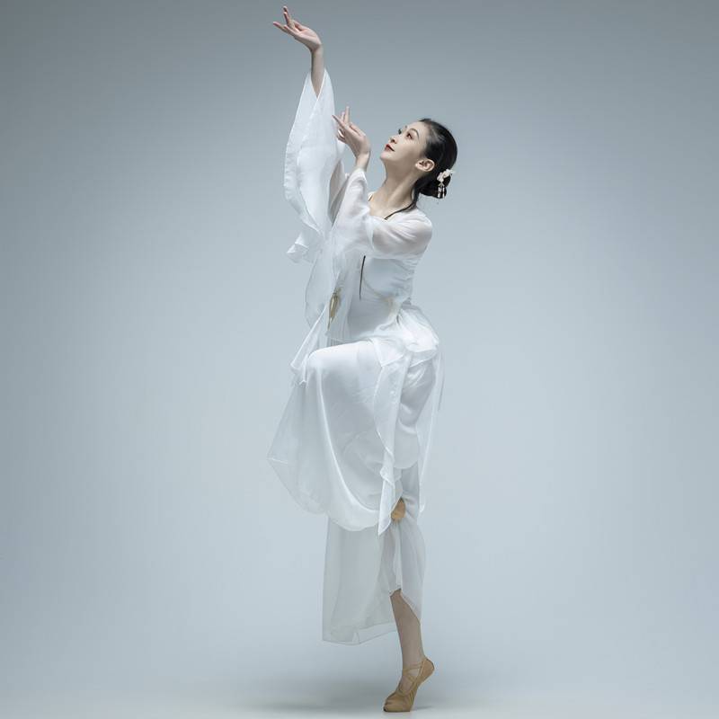 Classical dance service female elegant practice service art test shows the Chinese dance body rhyme dance gauze fairy fairy