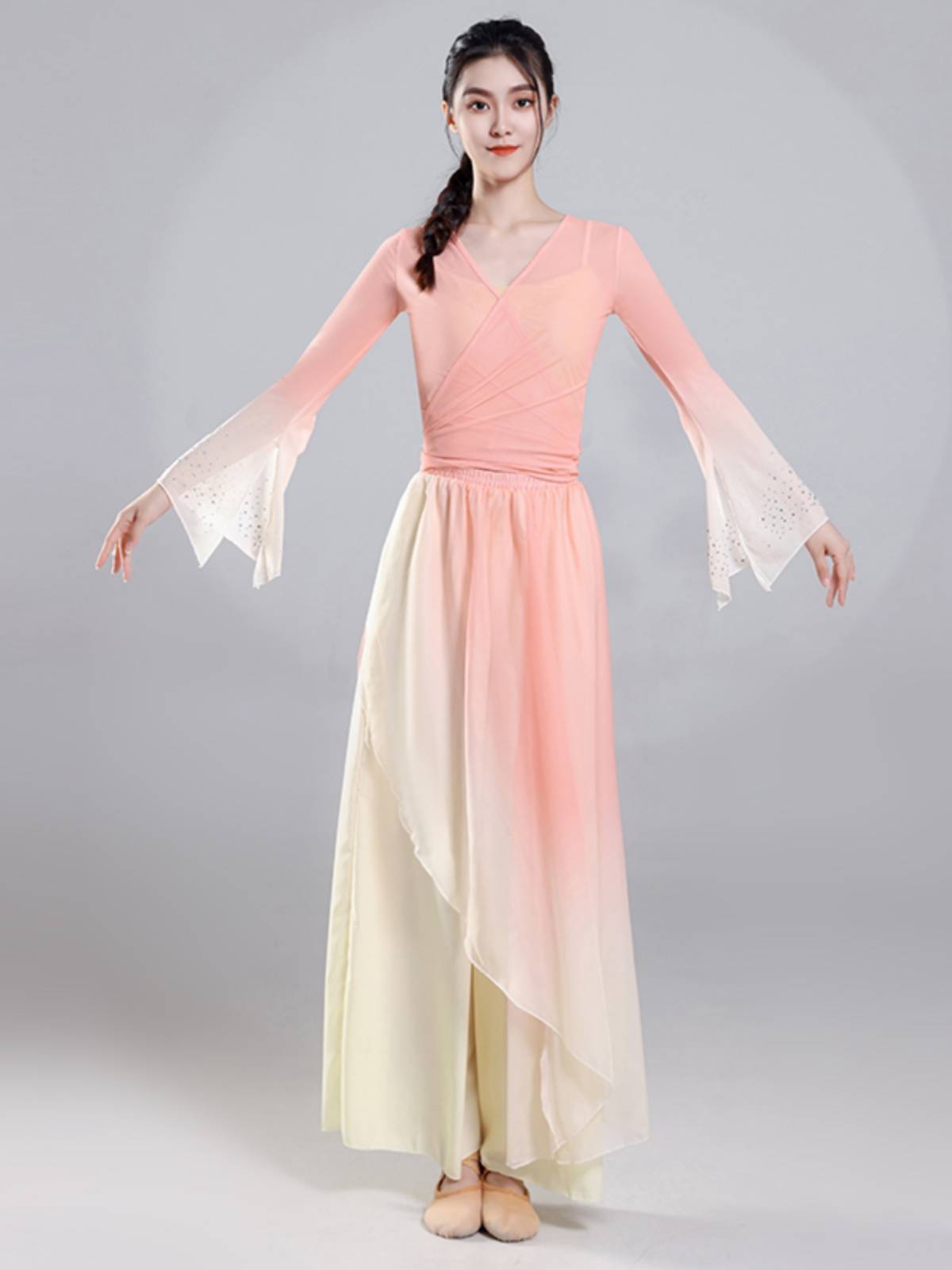 Classical dance clothing female practice clothes, net ya, rhyme yae, elegant immortality, Chinese national dance performance, clothing set