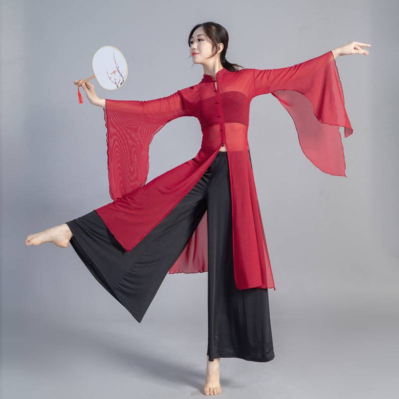 Classical Dance Dance Practice Autumn and Winter Showing Dressing Female Female Female Pack Chinese Ancient Style Body Charm Wide Xianxian Yao Dance Dance