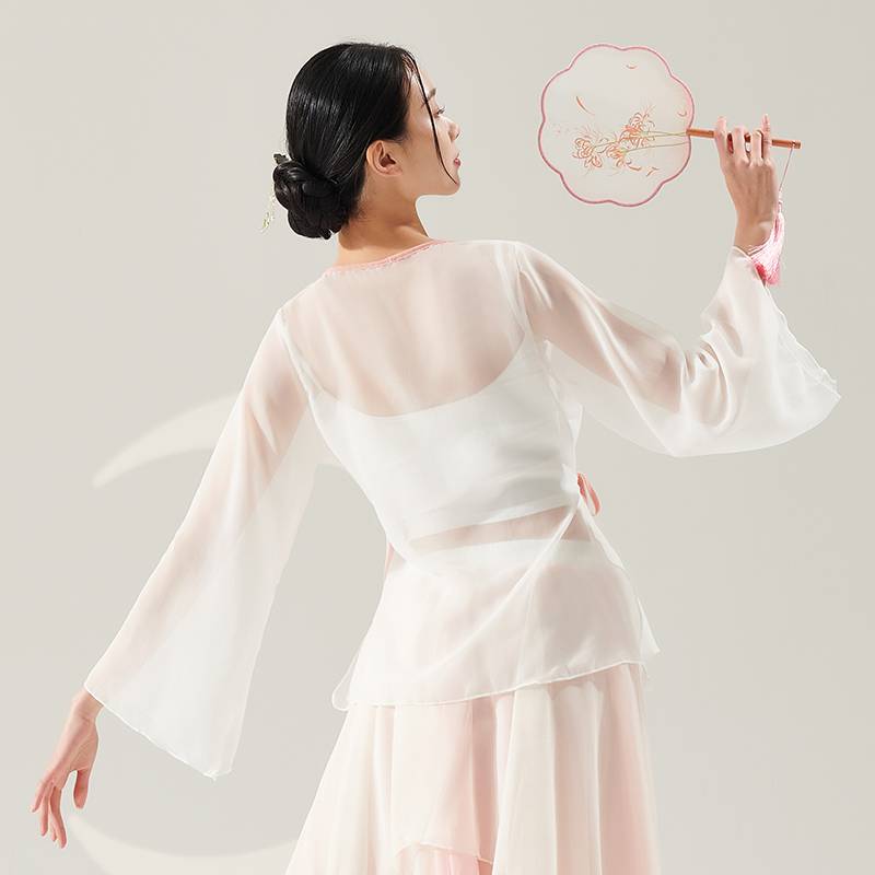 Classical dance dance dance top female national style performance clothing elegant set Chinese dance ancient style chiffon training dance service