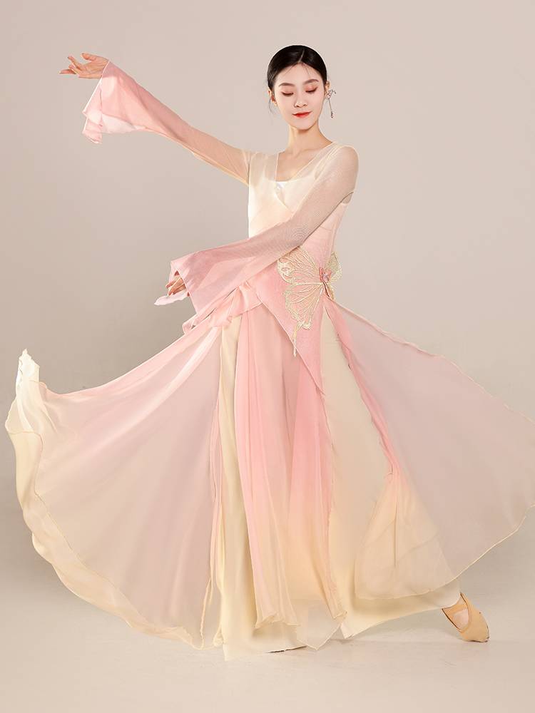 Classical Dance Gravity Butterfly Warves Practice Delivery Uniform Chinese Dance Practice Performance Series Set