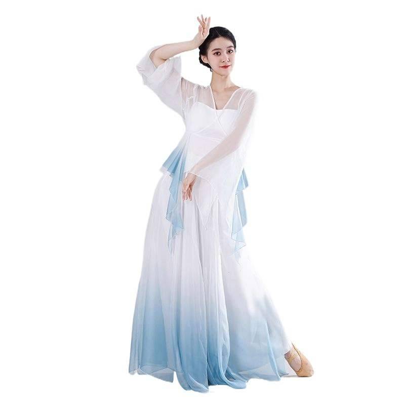 Unmun classical dance service female elegant dance exercise, female body rhyme yae fairy ancient style classical dance performance clothing
