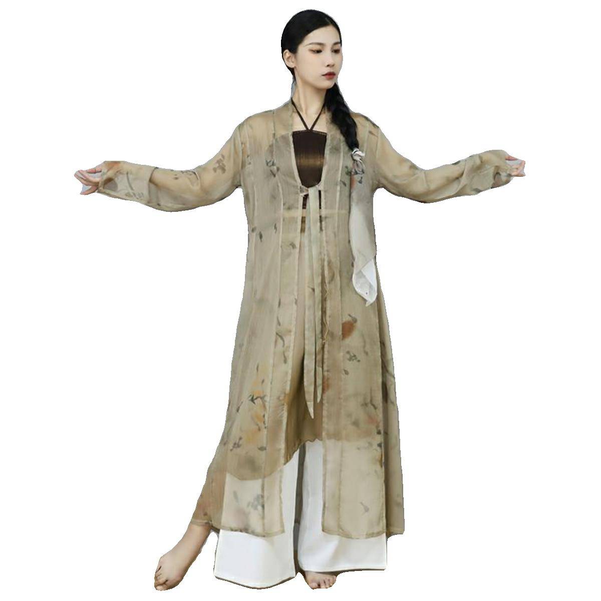 Persimmon Ruyi's Jazz Dance Dance Dance Dance Classical Dance Practice Pants Ancient Jazz Skin Skirt Set