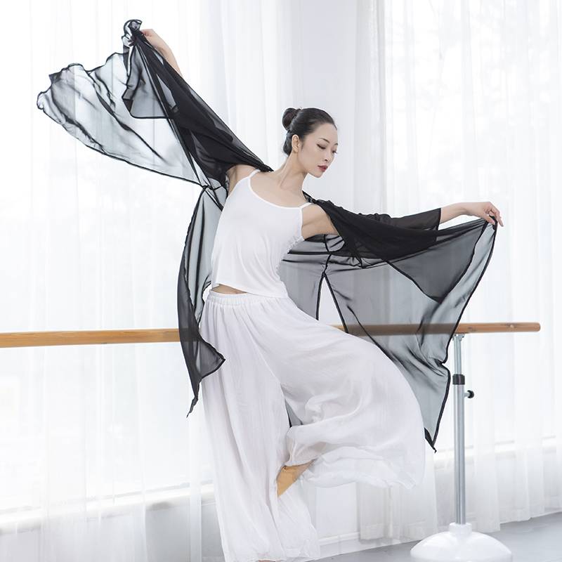 Spot Mangye long ancient style ancient style Chinese classical dance body rhyme b gauze clothing elegant cardigan dance practice service female top