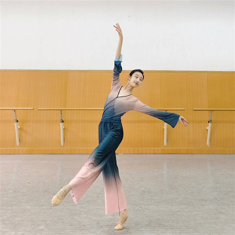 Classical dance yarn clothing, new clothing female elegant performance, net yarn top, short S summer dance practice