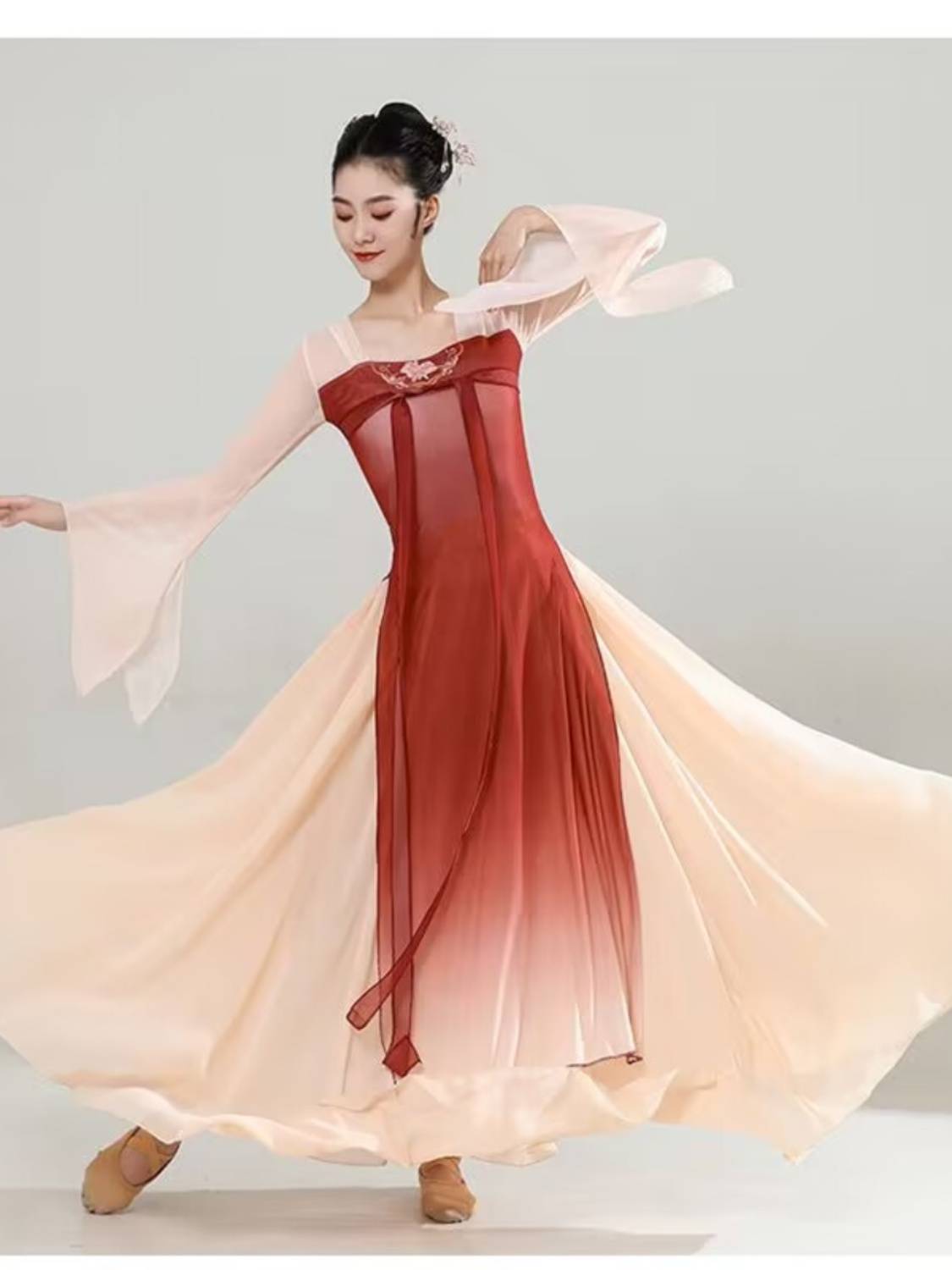 Classical dance dance service female elegant body rhyme long gauze Chinese style performance service art test dance clothing practice service