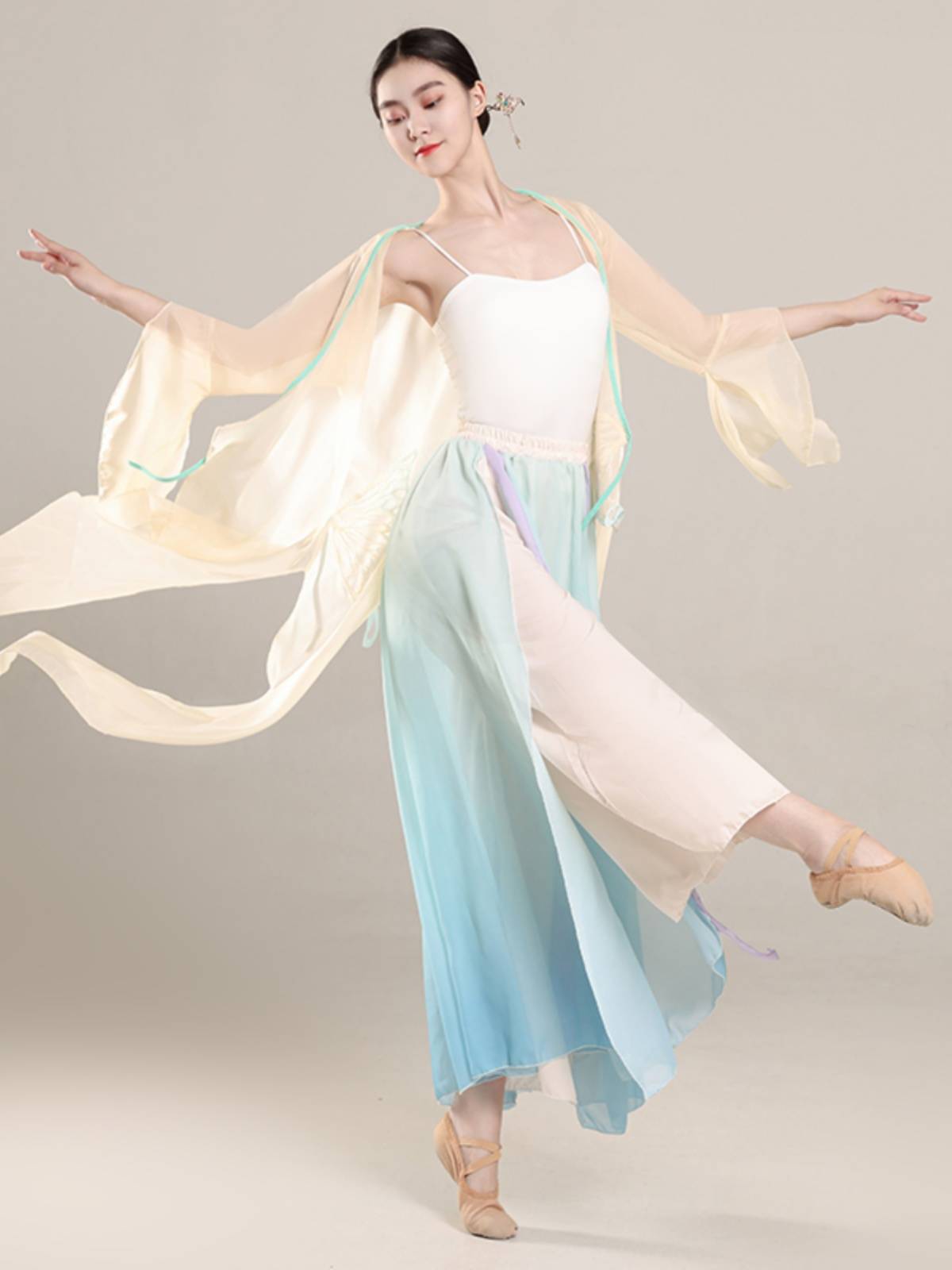 Classical Dance Performance Services Female Permanent Butterfly Gradient Giney Jacket Chinese Dance Adult Performance Dance Dance Discipline