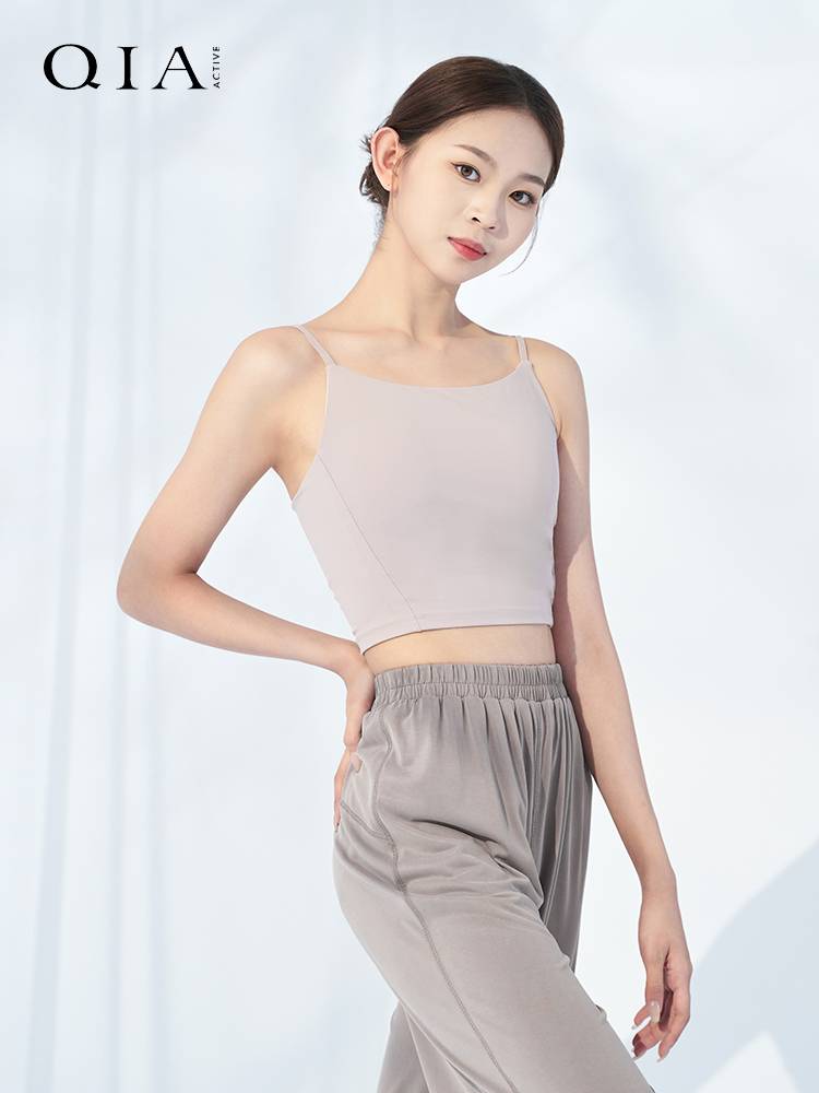 Qia Dance Practice Server with a hanging belt Chinese wind embroidery base vest classical dance national dance wrapped chest shirt