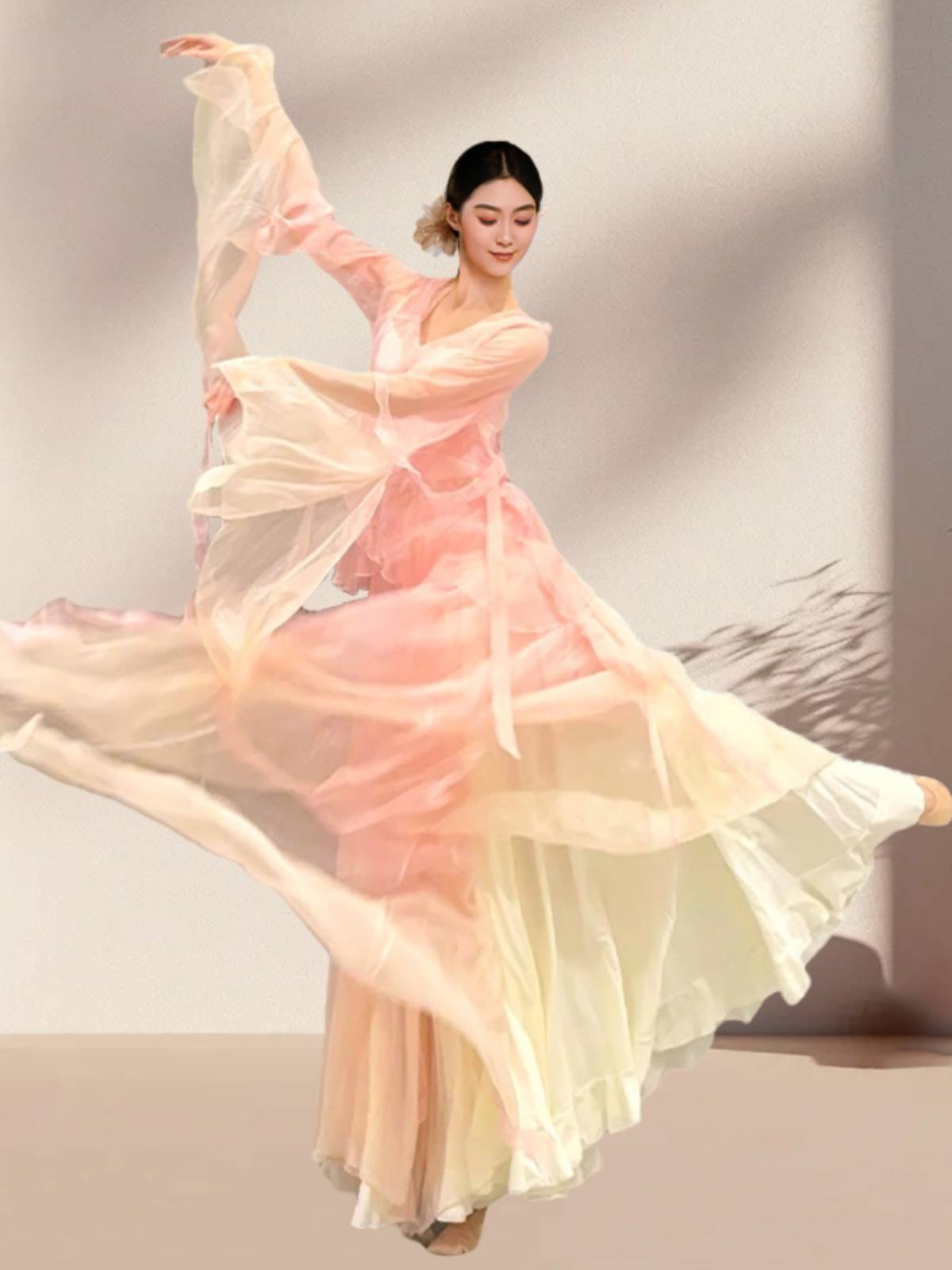 2024 new elegant immortal classical dance performances practice service female Chinese dance ancient style dance gauze dance service