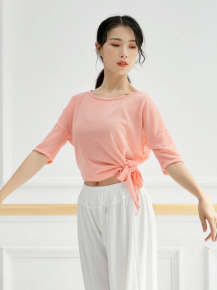 Classical dance exercise jacket gauze women's top split Latin jazz dance service training teacher loose dancing