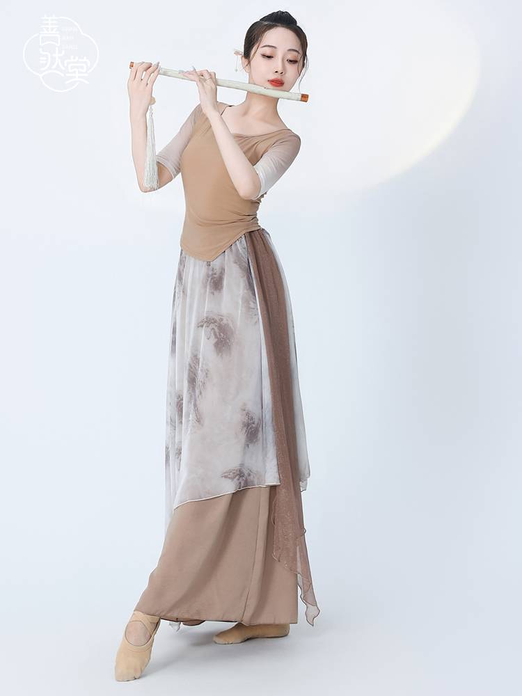 Shan Ran Hall of Modern Dance Dance Practice Service Spring and Summer Short Sleeve Classical Dance Foundation Slim Solutions Chinese Dance Services
