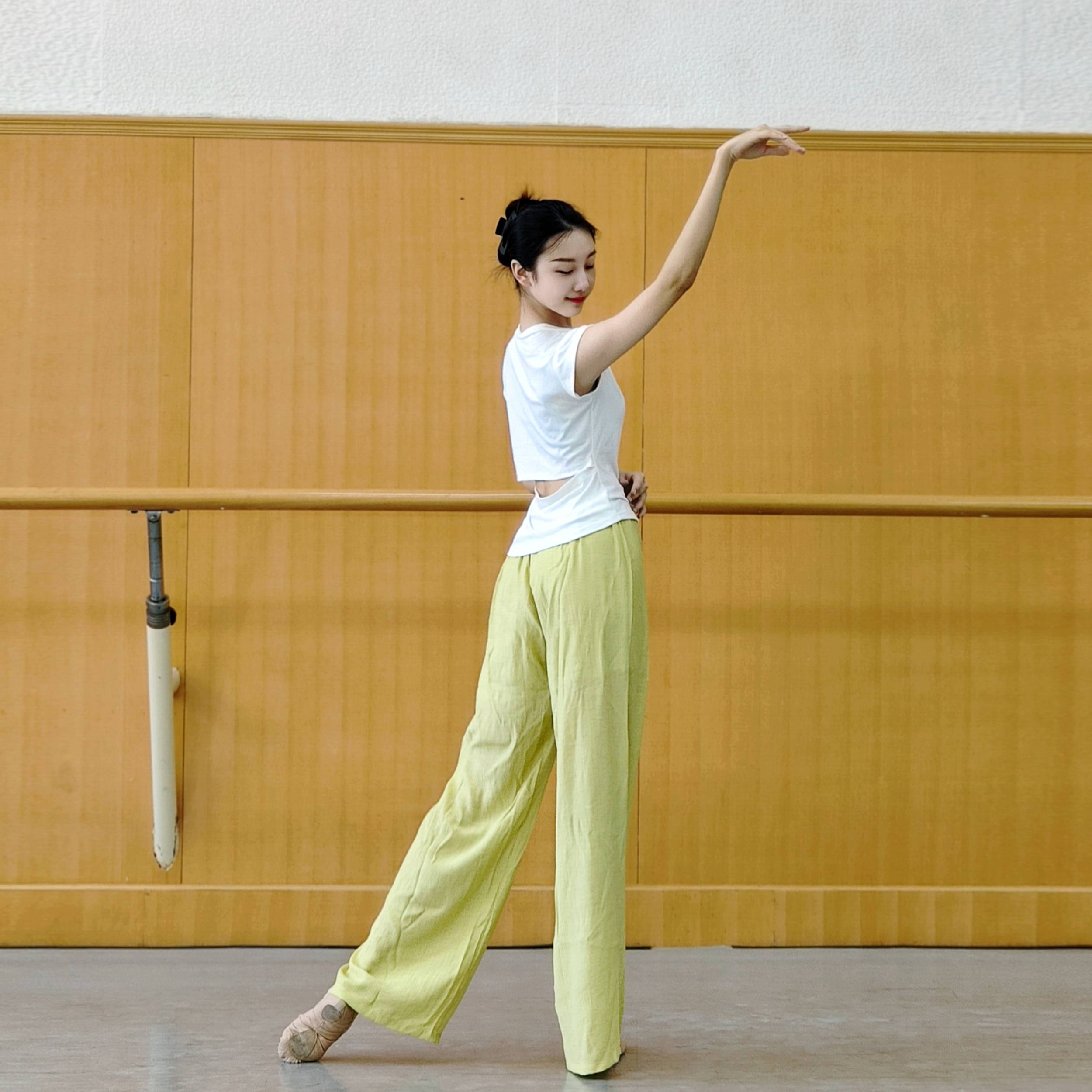 Modern dance summer adult dance service short -sleeved top training exercises, self -cultivation Chinese classical national dancing service female yoga