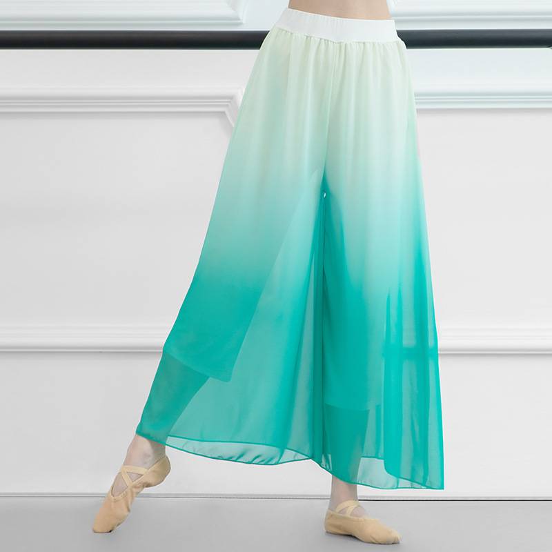 Dancer's Song of Modern Dance Chiffon Pants Skirts Test Pants Skirt Classical Dance wide -leg pants -shaped body yoga practice pants