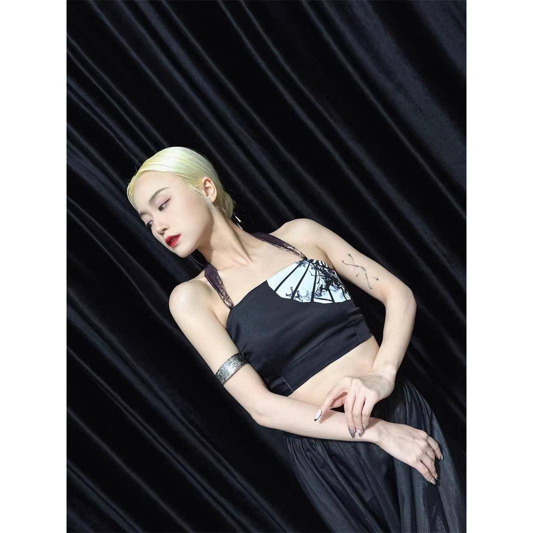 Chinese style dance service adult classical dance performance service girl elegant big skirt 2024 new tube top suspender vest