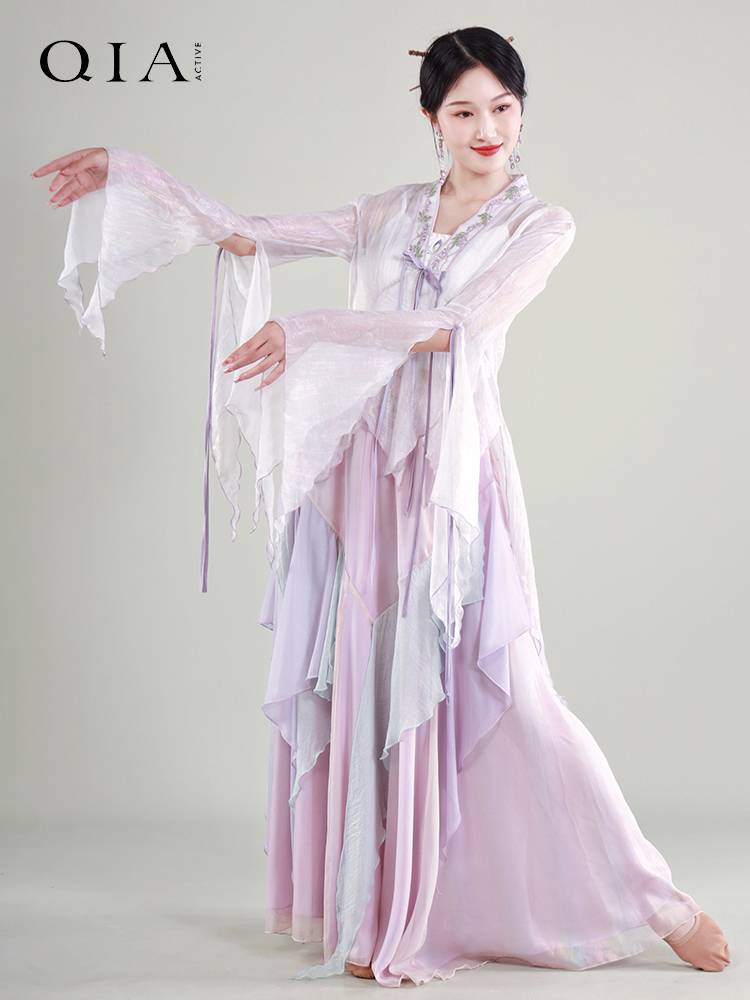 Qia Classical Dance Female Female Permaneous Gatey Dress Practice Gong Guofeng Skirt Chinese Dance Fairy Performance Service