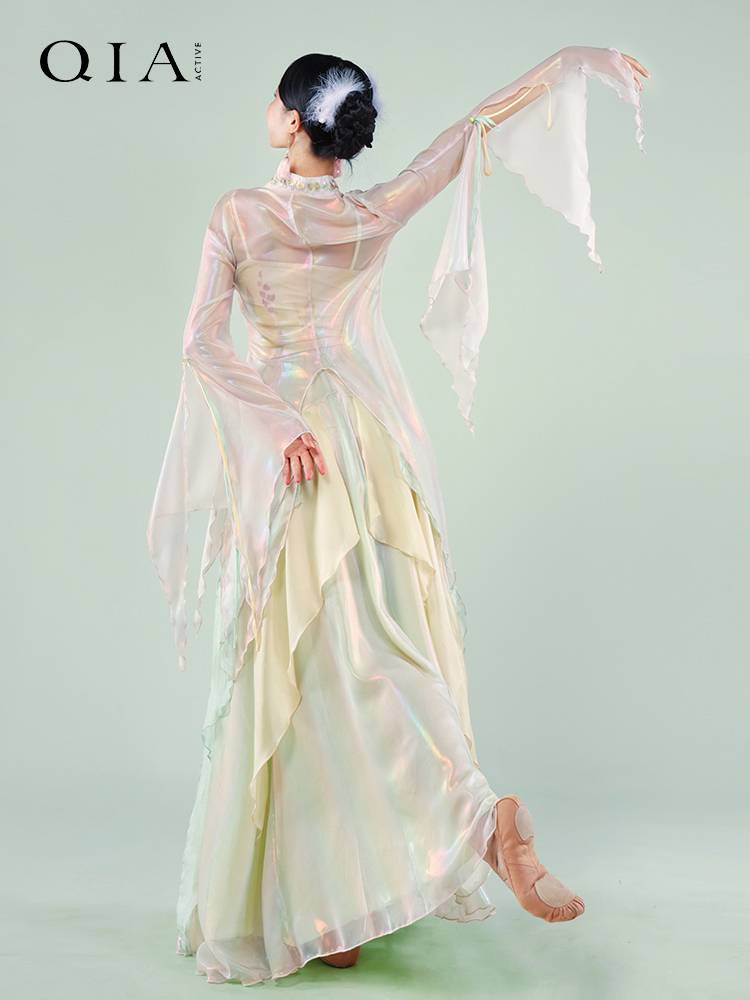 Qia Classical Dance Female Female Permaneous Gatey Dress Practice Gong Guofeng Skirt Chinese Dance Fairy Performance Service