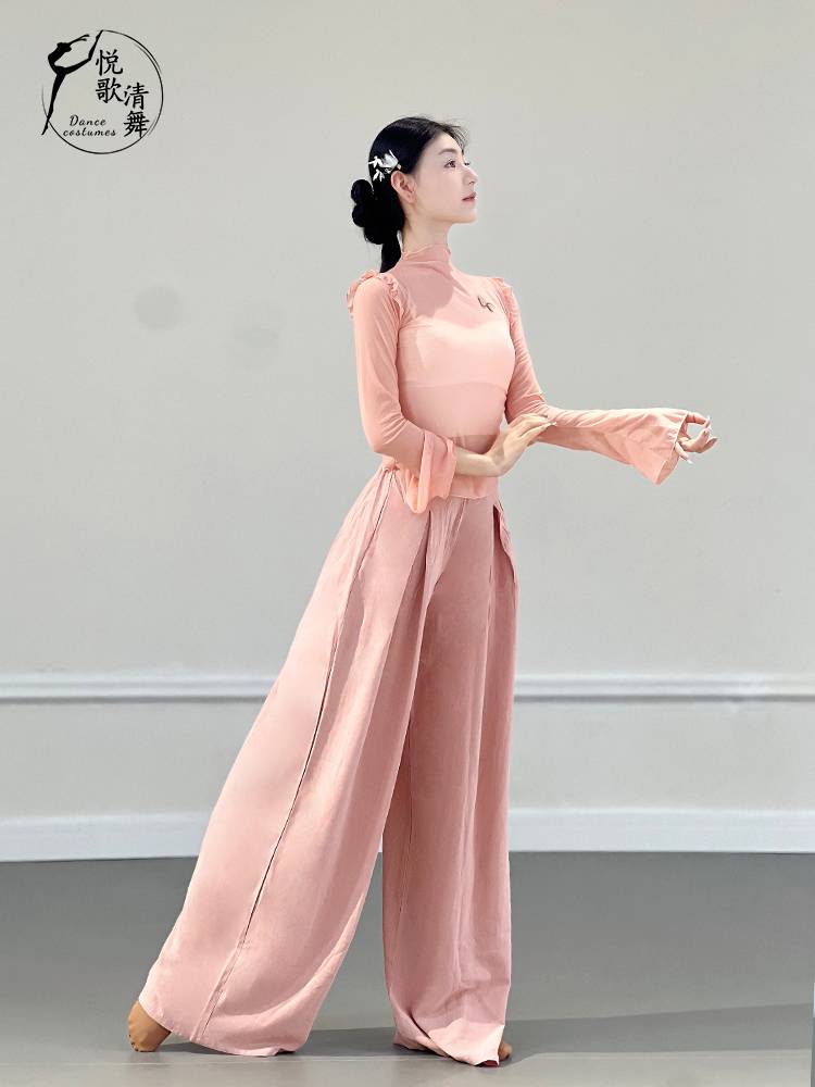 Classical dance gauze Chinese dance exercise service summer performance clothes elegant ballet dance top women's new style