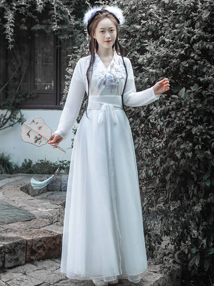 Hanfu female ancient costume fairy, elegant ancient style adult classical dance service Chinese style 2024 dress improves spring and autumn