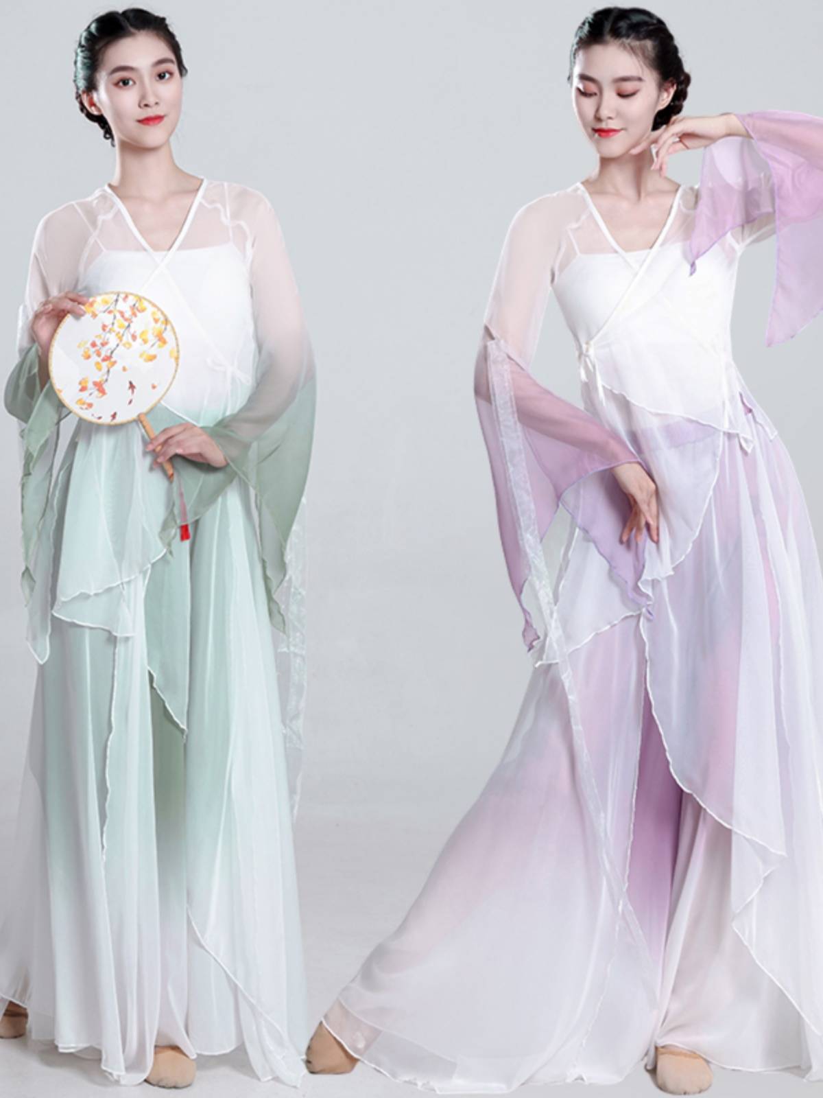 Classical dance service female elegant and fairy, rhyme dresses, performance service suits Chinese dance exercise suit suits