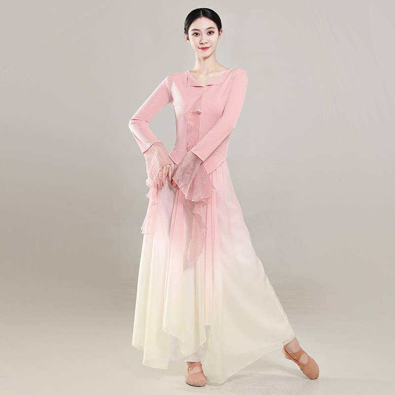 Classical dance clothes elegant new elastic gauze super immortal ancient style practice service Chinese style national dance performance