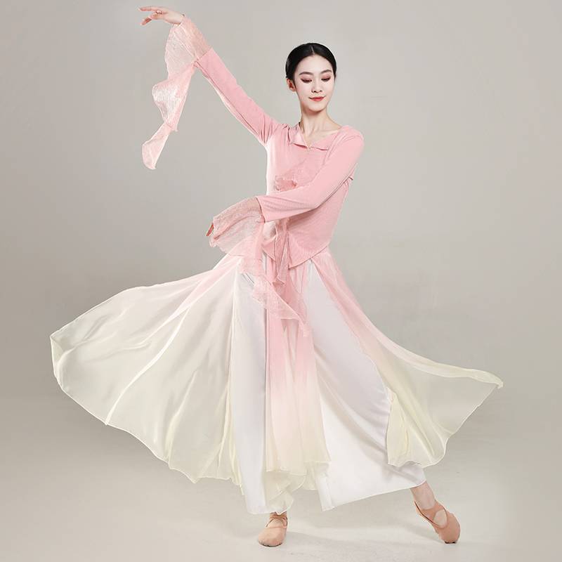 Classical dance clothes elegant new elastic gauze super immortal ancient style practice service Chinese style national dance performance