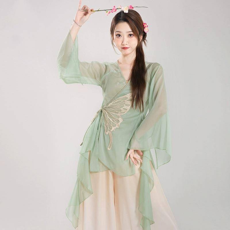 Classical dance dance clothing female elegant body rhyme yae practice service fairy style national style Chinese stage show performance suit